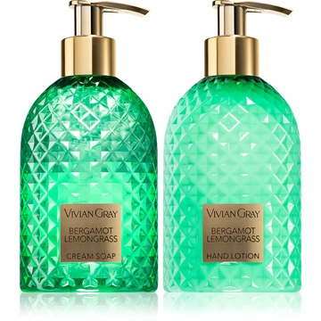 Gemstone Bergamot &amp; Lemongras ajándékszett kézre 2x300 ml